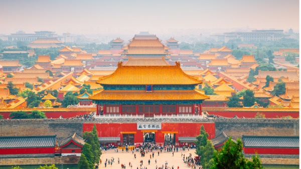 明代永乐年间建造的北京紫禁城。