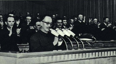 1966年康生出席阿爾巴尼亞共產黨黨代會。