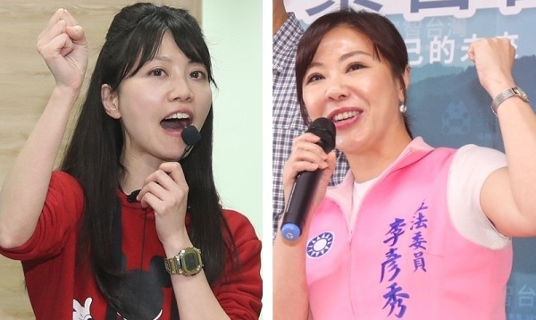 高嘉瑜（左）與李彥秀是今年立委選舉藍綠對決的經典之戰。
