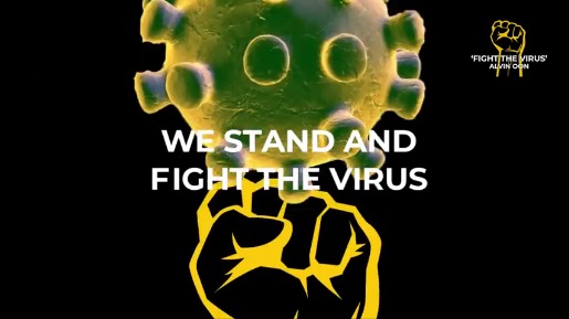 Fight the Virus防疫歌曲改編自「沉默之聲」（Sound of Silence），上傳後已獲得多國民眾分享