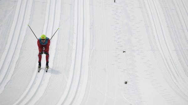 中國滑雪運動員在2018年冬奧會資料圖