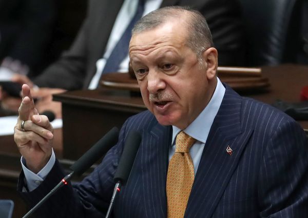 2020年10月28日，土耳其總統埃爾多安在安卡拉舉行的土耳其國民大會上致辭。