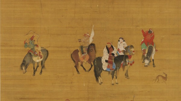 元世祖 忽必烈 出猎 打猎 元朝 -|图片来源: 公用领域 国立故宫博物院 - |