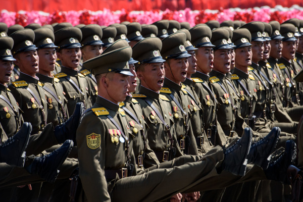 2018年9月9日，平壤金日成廣場舉行的閱兵儀式。