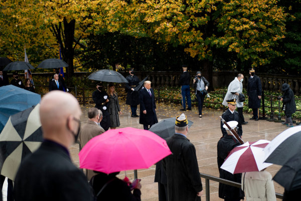 11月11日 川普夫妇出席退伍军人节纪念活动