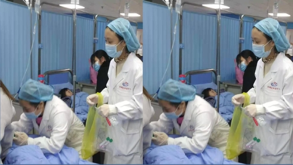11月25日，四川省自貢市一幼兒園傳出約有50多名學生先後出現嘔吐、腹瀉症狀。（圖片來源：微博）