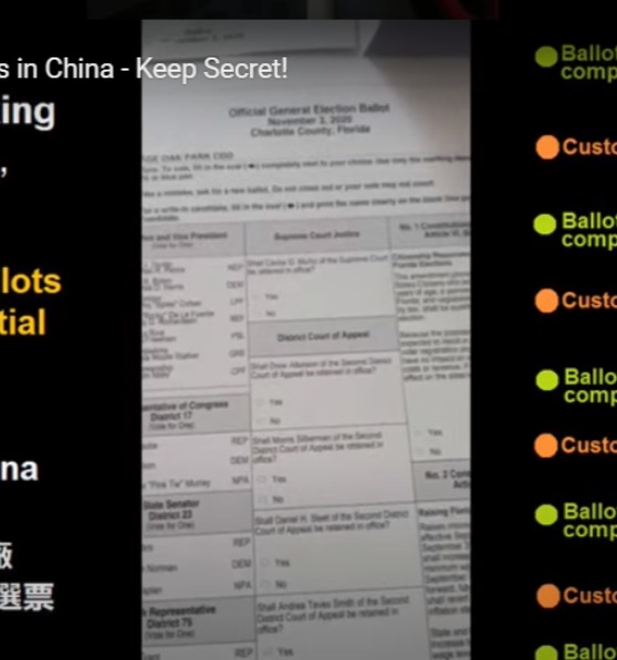 中国地下工厂大量印制假的美国选票