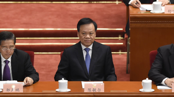 有分析人士认为，习近平当局正在秘密运作让陈敏尔接替王沪宁。（图片来源：WANG ZHAO/AFP via Getty Images）