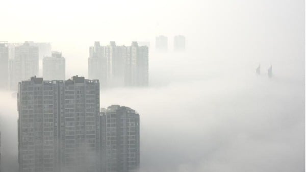 近期，中国大陆多地爆发雾霾天气（图片来源：微博）