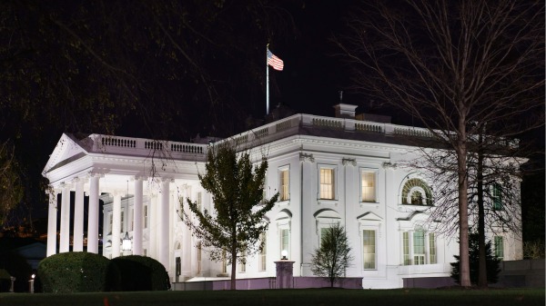 美国白宫夜景