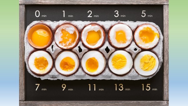 煮1分钟到15分钟的鸡蛋。