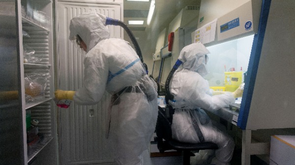 法国巴斯德研究所（The Pasteur Institute）实验室工作人员研究冠状病毒（图片来源：Sylvain Lefevre / Getty Images）