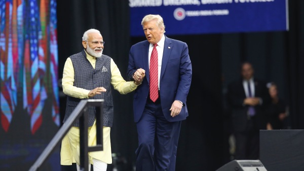 美国总统川普和印度总理莫迪（图片来源：THOMAS B. SHEA/AFP/Getty Images）