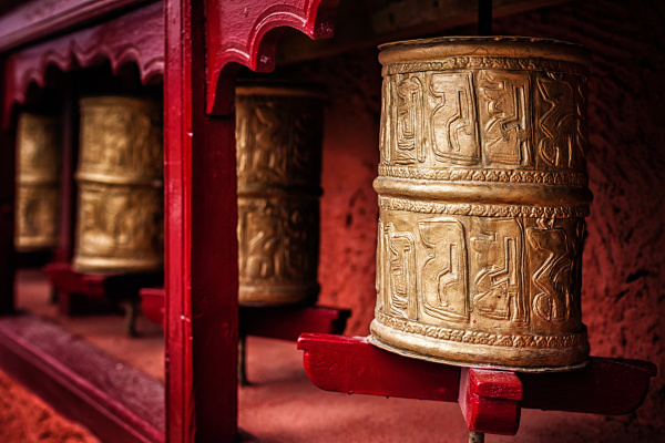 西藏的祈祷轮。