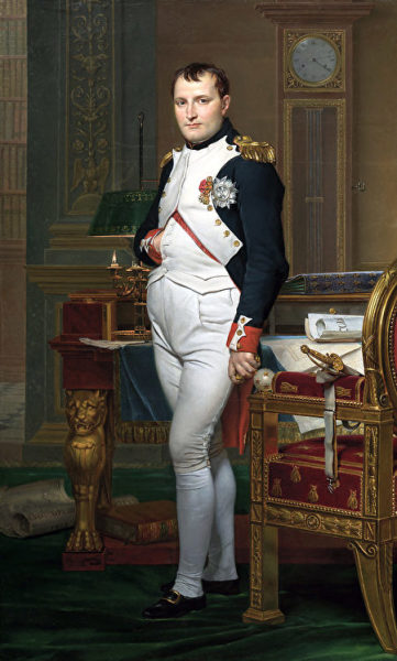 《拿破仑皇帝于杜伊勒里宫书房》，雅克-路易･大卫作于1812年。