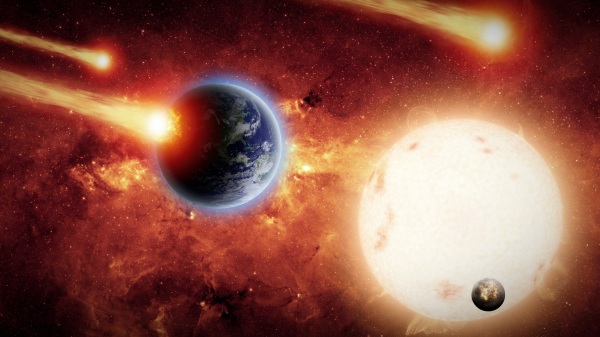 太陽上方出現不明星體，莫非是傳說中的末日行星尼比魯？