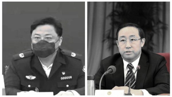 孙力军（左）落马次日中共司法部长傅政华（右）的职位出现调整。