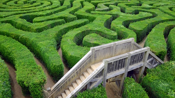 设计巧妙的花园迷宫。