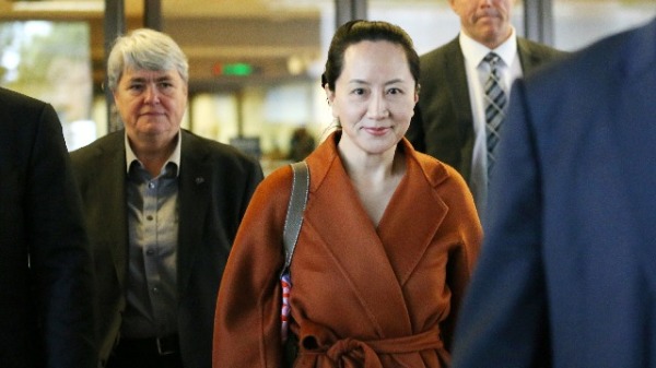 2019年9月23日，孟晚舟离开BC省最高法院。