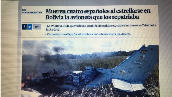 西班牙终于解封撤侨专机坠毁全机无人生还