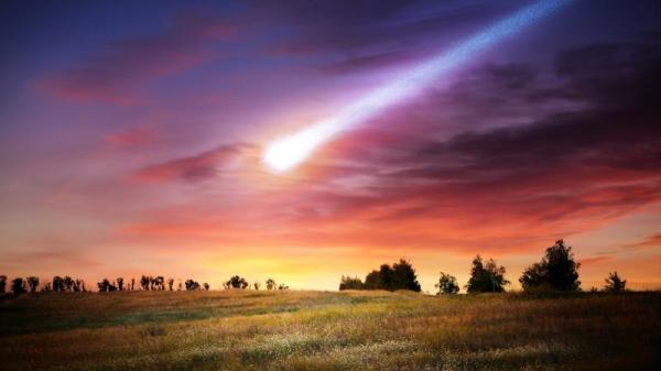 小行星或彗星撞击地球，从而引起了全球的灾难性的大火。