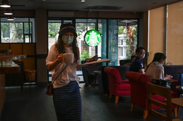 疫情 中共病毒 韩国 星巴克 咖啡