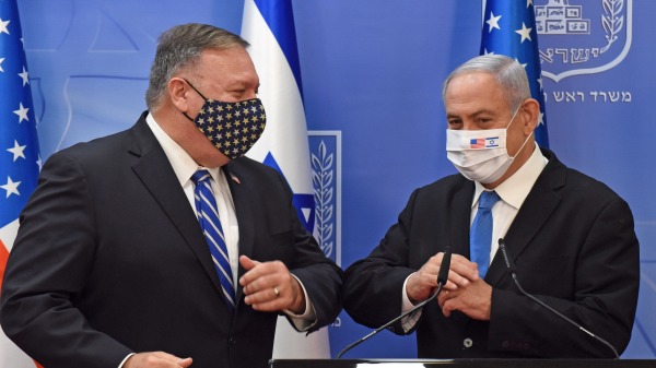 2020年8月，美國國務卿蓬佩奧與以色列總理內塔尼亞胡