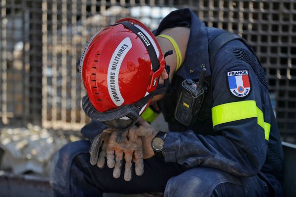 黎巴嫩大爆炸 消防员 救援人员