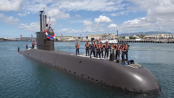 国防安全研究院表示，潜舰具备不对称作战优势，在未来10年潜舰战力将会成为印太国家提升防卫自主的利器。图为潜舰示意图