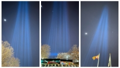 美國政府換屆前夜DC發射朝天燈光慶祝(組圖)