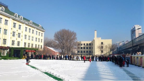 示意图：1月22日，哈尔滨全员核酸检测（图片来源：微博）