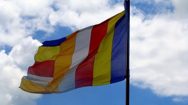 在公共领域不常出现的西藏旗。