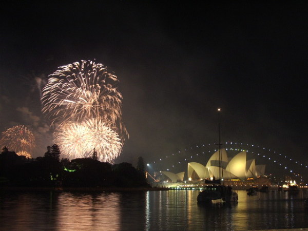 2005年跨年夜澳大利亞雪梨的煙火匯演
