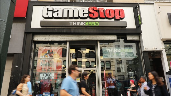 近期在华尔街市场翻云覆雨的游戏公司Gamestop的一家店面