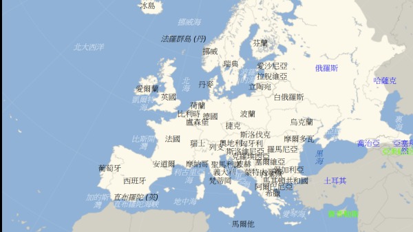 圖為歐洲地圖   