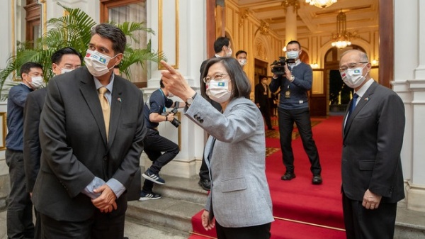 總統蔡英文30日在台北賓館宴請帛琉總統惠恕仁