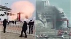 山東豪華郵輪港口突爆炸濃煙狂竄場面嚇人(圖)