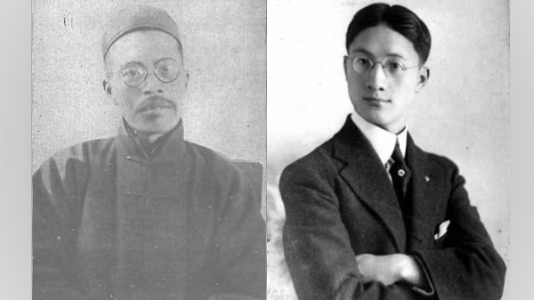 國學大師王國維（左）與詩人徐志摩（右）。（圖片來源：公有領域）
