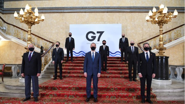 5月4日，G7外长齐聚英国伦敦，举行为期2天的面对面会议。