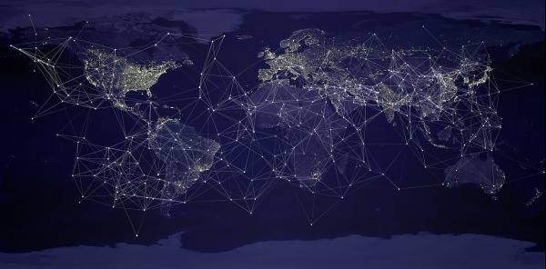 全球网络链接示意图