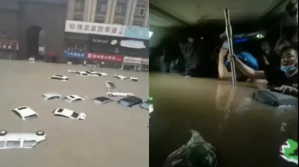 河南鄭州大暴雨 鄭州頓成澤國 無數居民被困