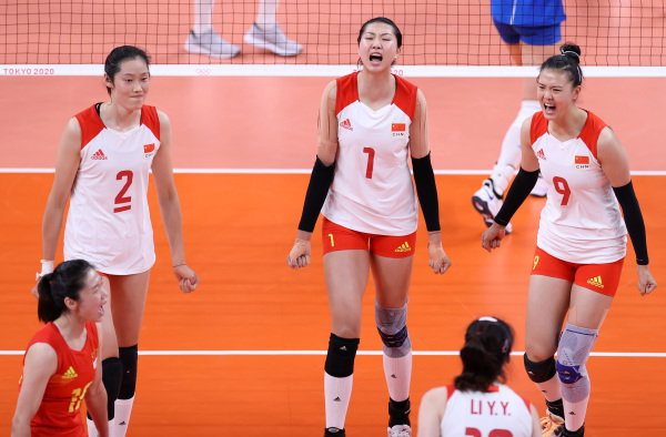 中國隊與俄羅斯奧委會女排在東京奧運會上的比賽