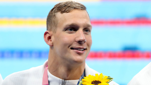 2020日本东京奥运会，男子50米自由泳金牌得主、美国队的卡勒布．德雷塞尔（Caeleb Dressel）