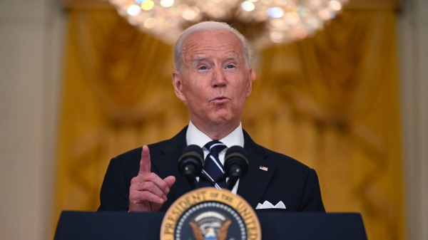 拜登（Biden）在美國首都華盛頓特區白宮發表講話