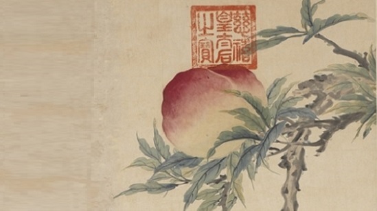 中國古代傳說中仙桃、仙棗都是經常出現的仙界水果。清代《慈禧蟠桃圖》 