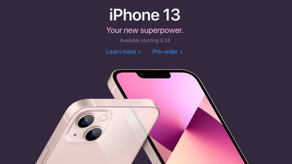 2021年9月14日，蘋果手機在年度發佈會上公布了最新iPhone13的四個新機型