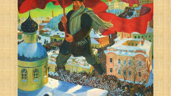 《布爾什維克》（1920），庫斯妥迪耶夫所繪