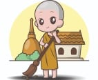为什么庙里的小和尚总在打扫院子(图)