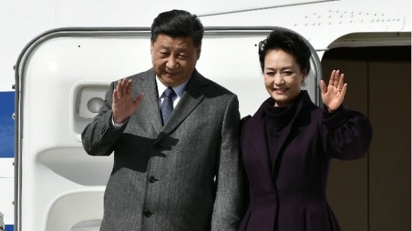 中國國家主席習近平及夫人彭麗媛（圖片來源：Getty Images）