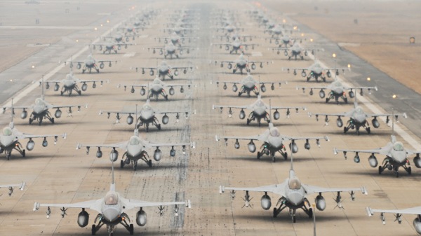 空軍戰機「大象漫步」示意圖。